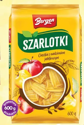 Ciastka z nadzieniem jabłkowym Bergen Szarlotki promocja w Dino