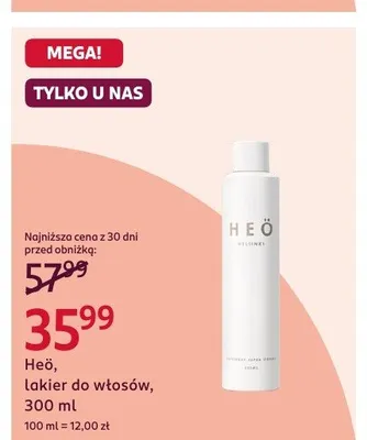 Lakier do włosów Heö promocja w Rossmann