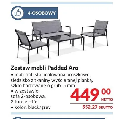 Zestaw mebli Padded Aro promocja w Makro
