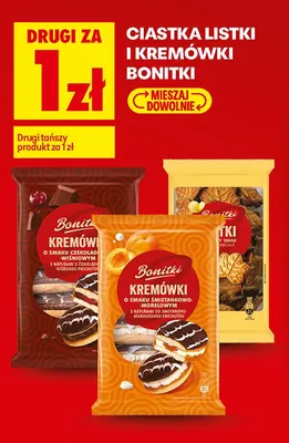 Ciastka listki Bonitki promocja w Biedronka