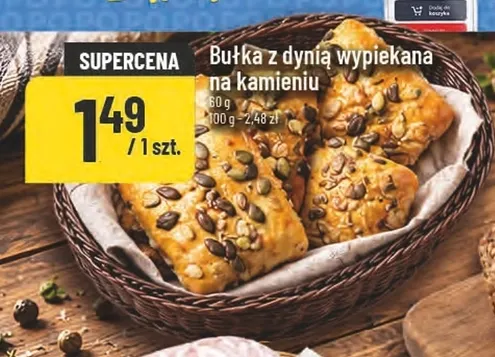 Bułka z dynią wypiekana na kamieniu promocja w POLOmarket