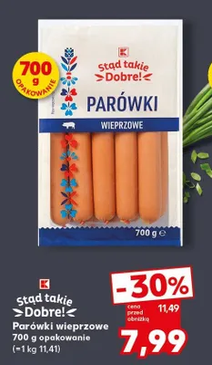Parówki wieprzowe Stąd takie Dobre! promocja w Kaufland