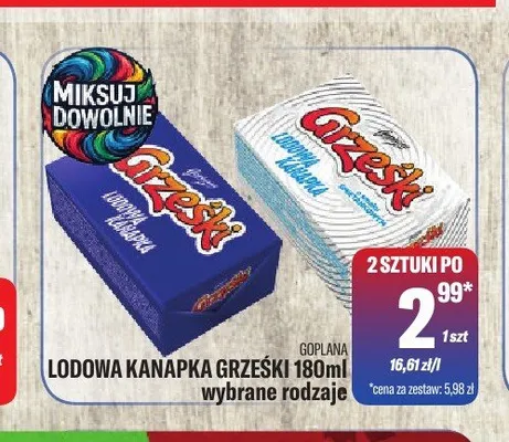 Lody kanapka Grześki promocja w Tomi Markt