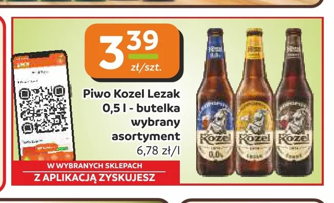 Piwo bezalkoholowe Kozel promocja w Gama