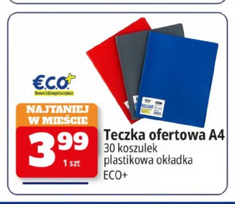 Teczka ofertowa A4 ECO+ 30 koszulek promocja w Leclerc