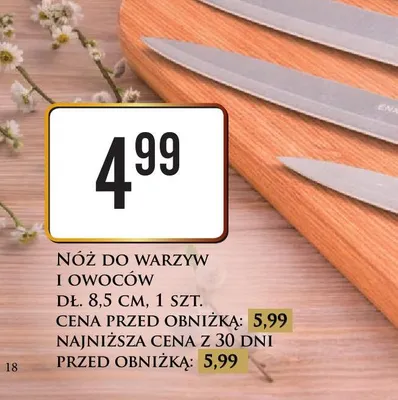 Nóż do warzyw i owoców Enkele promocja w Dino