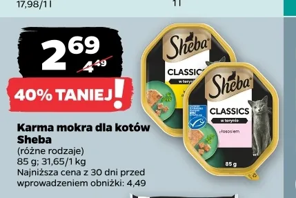 Karma mokra dla kotów Sheba promocja w Netto