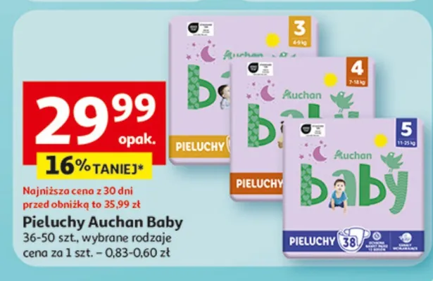 Pieluchy promocja w Auchan