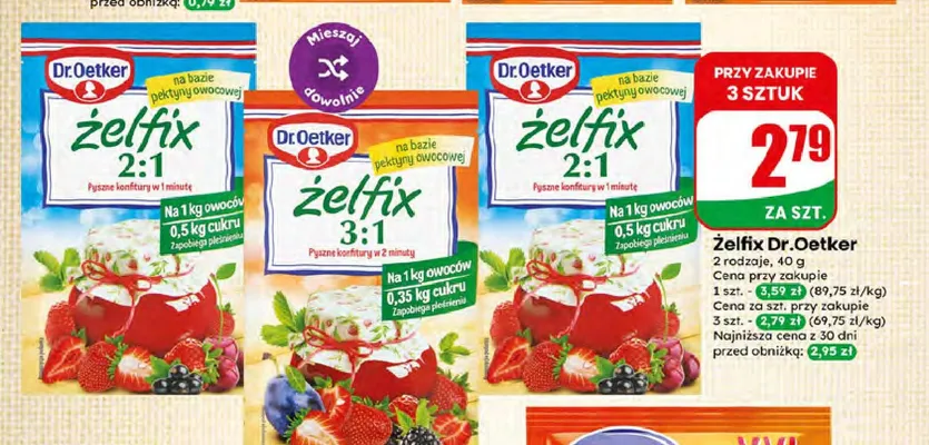 Żelfix 3:1 Dr. Oetker promocja w Dino