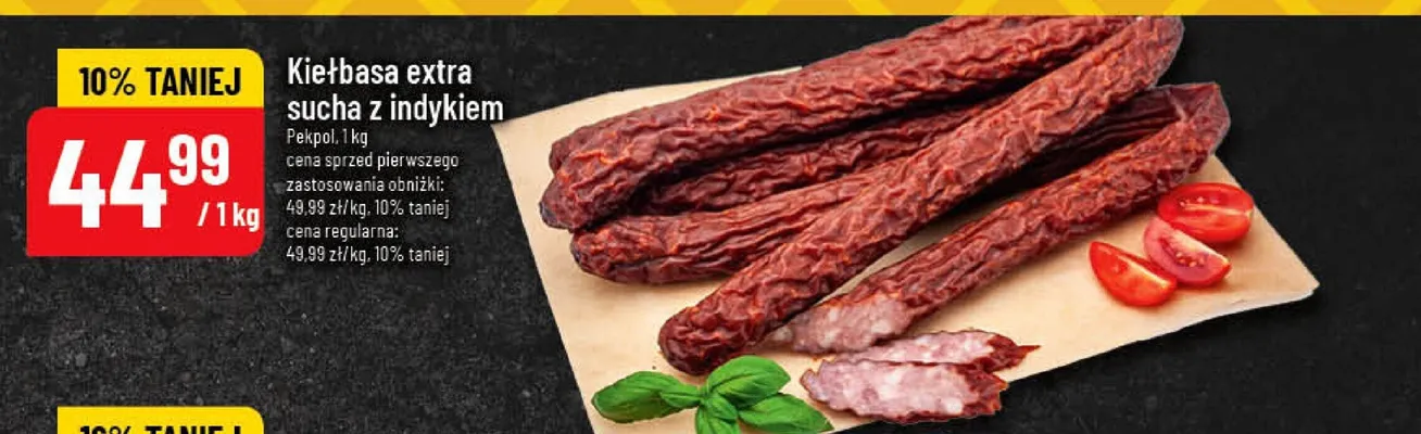 Kiełbasa extra sucha z indykiem Pekpol promocja w POLOmarket