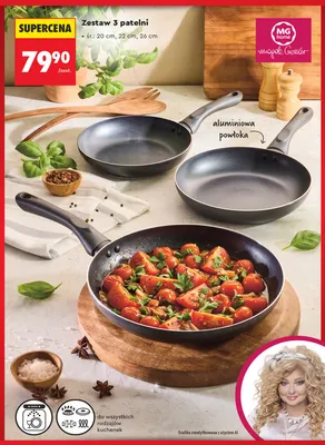 Zestaw 3 patelni Mg Home promocja w Biedronka