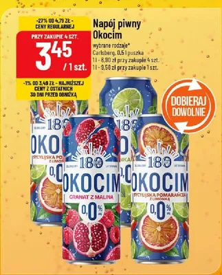 Napój piwny Okocim promocja w POLOmarket