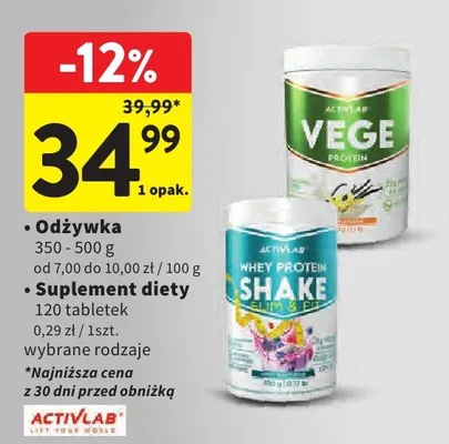 Suplement diety wybrane rodzaje promocja w Intermarche
