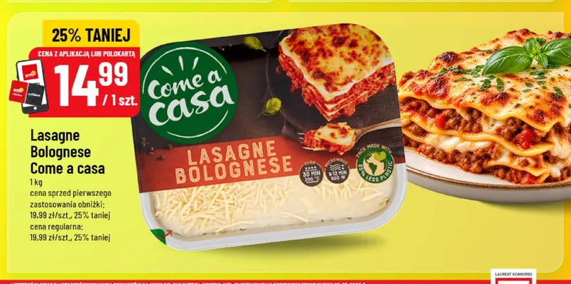 Lasagne Bolognese Come a casa promocja w POLOmarket