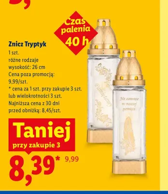 Znicz Tryptyk promocja w Lidl