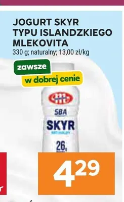 Jogurt Skyr typu islandzkiego naturalny Mlekovita promocja w Stokrotka