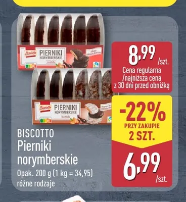 Pierniki norymberskie Biscotto promocja w Aldi