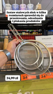 Zestaw stalowych sitek Smukee promocja w Biedronka