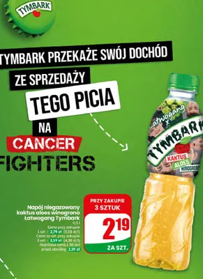 Napój niegazowany Tymbark Łatwogang kaktus aloes winogrono promocja w Dino