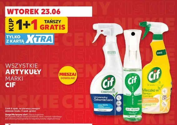 Mleczko w sprayu Cif Greenactive Lemon promocja w Kaufland