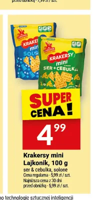 Krakersy mini Lajkonik solone promocja w Twój Market