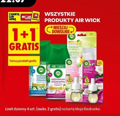Odświeżacz powietrza Air Wick Księżycowa Lilia i Otulona Satyna promocja w Biedronka