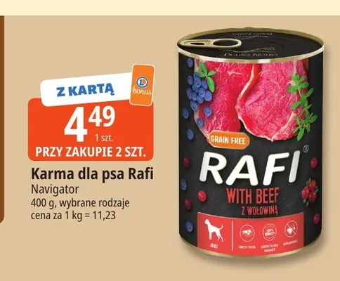 Karma dla psa Rafi Navigator promocja w Leclerc
