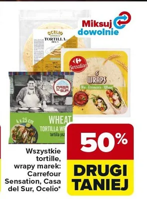 Tortille, wrapy promocja w Carrefour