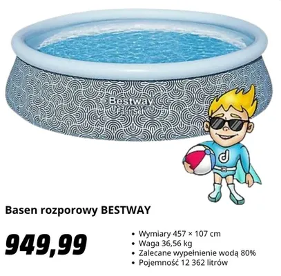 Basen rozporowy Bestway promocja w Media Markt