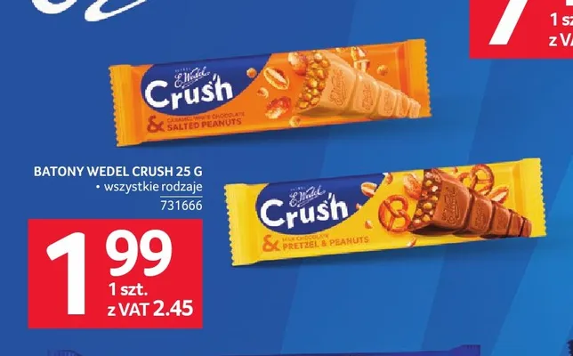 Baton E.Wedel Crush Milk Chocolate & Pretzel & Peanuts promocja w Selgros