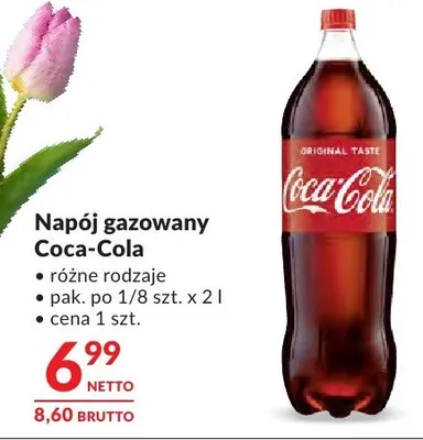 Napój gazowany Coca-Cola różne rodzaje promocja w Makro