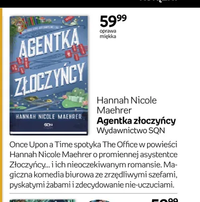 Książka Agentka złoczyńcy promocja w Empik