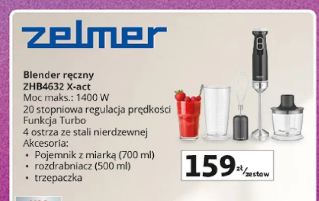 Blender ręczny Zelmer ZHB4632 X-act promocja w Auchan