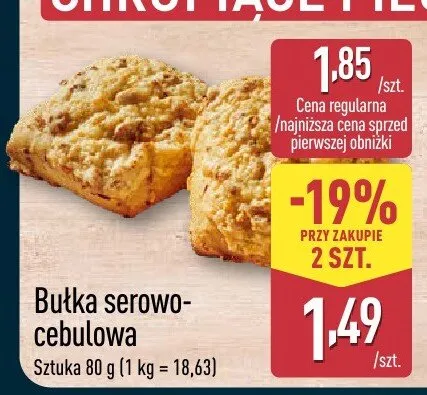 Bułka serowo-cebulowa promocja w Aldi