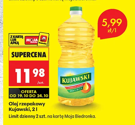 Olej rzepakowy Kujawski promocja w Biedronka