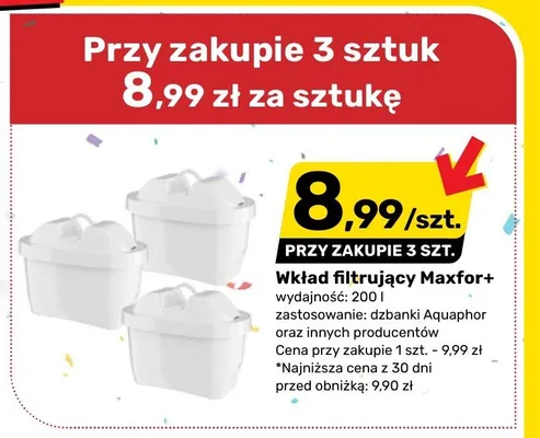 Wkład filtrujący Maxfor+ promocja w Bricomarche
