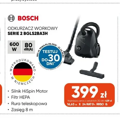 Odkurzacz workowy Serie 2 BGLS2BA3H Bosch promocja w Max Elektro