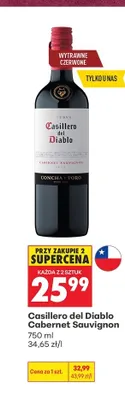 Wino czerwone Casillero del Diablo Cabernet Sauvignon promocja w Biedronka