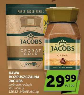 Kawa rozpuszczalna Jacobs Crema promocja w Euro Sklep