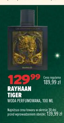 Woda perfumowana Rayhaan Tiger promocja w Drogerie Natura