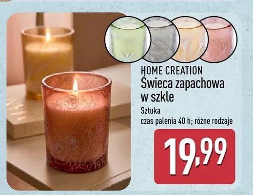 Świeca zapachowa w szkle z duszkiem promocja w Aldi