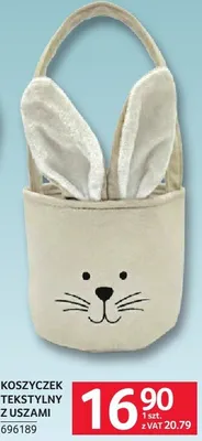 Koszyczek tekstylny z uszami promocja w Selgros