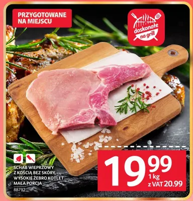 Schab wieprzowy z kością bez skóry wysokie żebro kotlet mała porcja promocja w Selgros