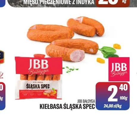 Kiełbasa śląska spec JBB Bałdyga promocja w Tomi Markt