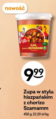 Zupa w stylu hiszpańskim z chorizo Szamamm promocja w Żabka