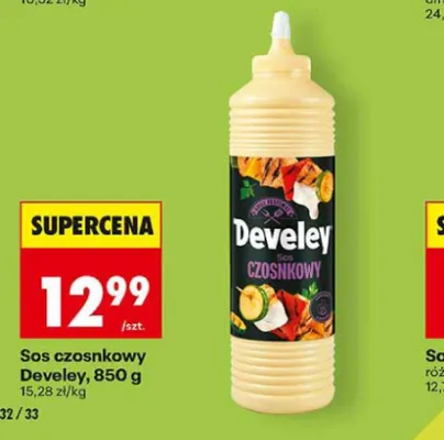 Sos czosnkowy Develey promocja w Biedronka