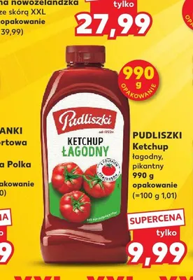 Ketchup łagodny Pudliszki promocja w Kaufland