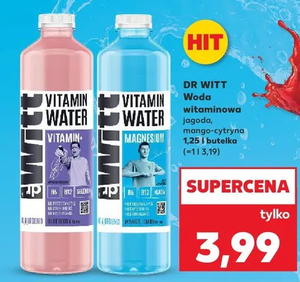 Woda witaminowa jagoda, mango-cytryna promocja w Kaufland