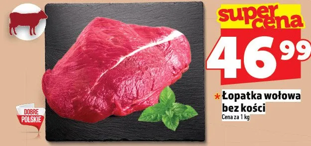 Łopatka wołowa bez kości promocja w TOPAZ
