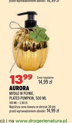Mydło w płynie Plated Pumpkin Aurora promocja w Drogerie Natura